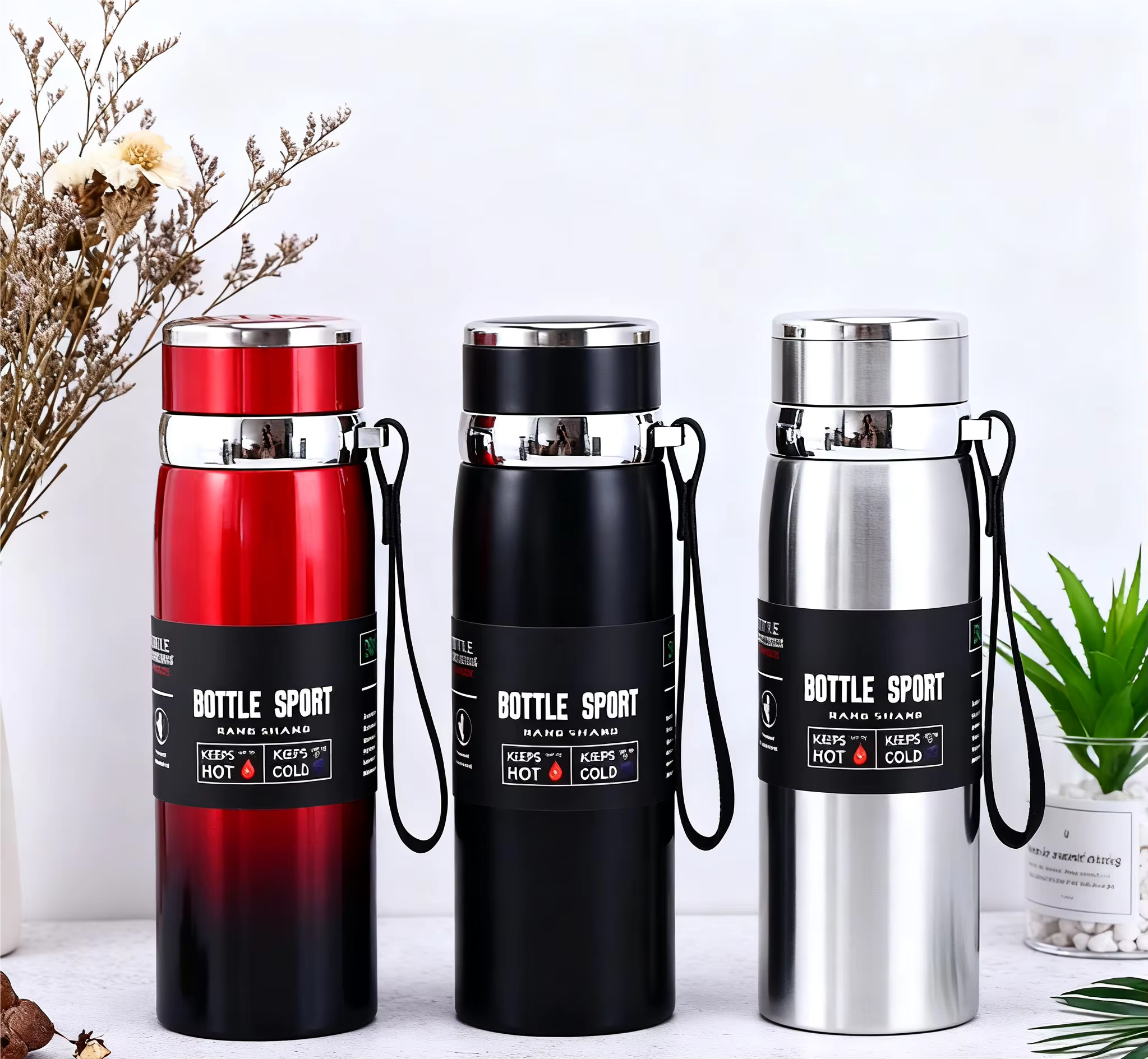 1L Thermal Water Bottle Keep Cold and Hot Water Bottle Thermos for Water Tea Coffee Vacuum Flasks Stainless Steel Thermos Bottle