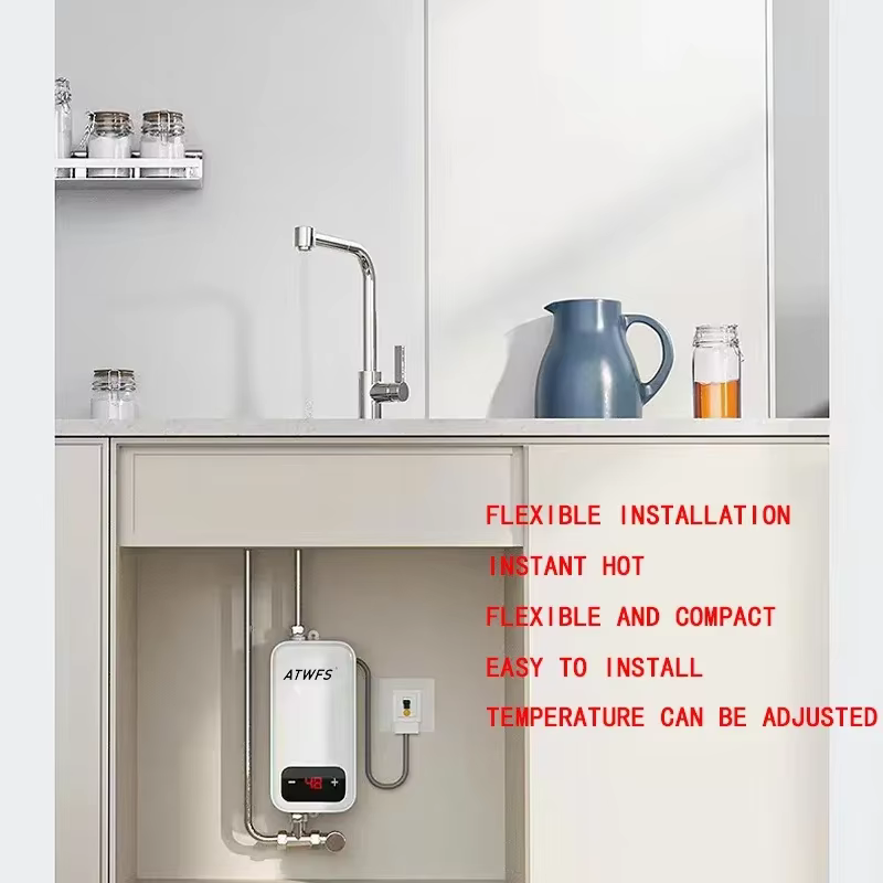 ATWFS Instant Water Heater 220V 4600W Portable Electric Heaters for Bathroom Hot Water Shower and Home Kitchen Heating - Image 5